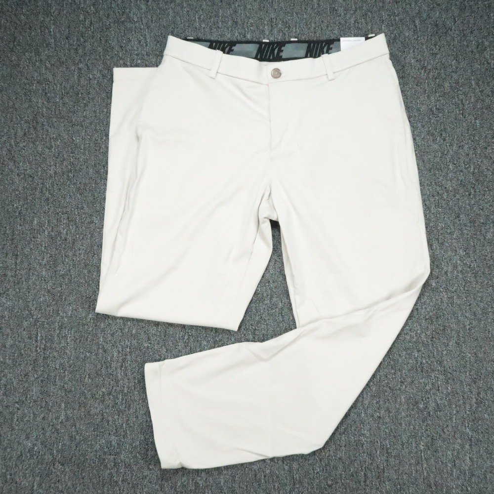 Nike Pants Mens 34x30 Light Bone Flex Core Dri FIT Golf Trouser Stretch Chino
